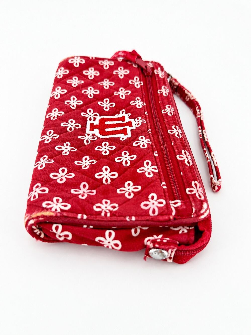 Vera Bradley IU Indiana Hoosiers Front Zip Wristlet Wallet Bandana Print